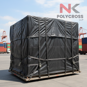 ผ้าใบคลุมโพลีเอสเตอร์ 150 GSM สำหรับโรงเรือน  พร้อมห่วงอลูมิเนียม สำหรับคลุมรถบรรทุก เรือ และคลังสินค้า ป้องกันความเสียหาย ขายส่ง - Product Image 5