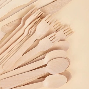 Tenedor Compostable de Madera de Abedul de 155 mm para Eventos al Aire Libre y Picnics, Tenedores Desechables para Restaurantes y Cafeterías, Servicio de Aperitivos 2026 - Product Image 1