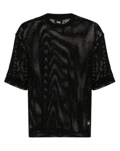 เสื้อยืดตาข่ายระบายอากาศสำหรับออกกำลังกายกลางแจ้ง ทรงหลวม โอเวอร์ไซส์ แต่งขาดๆ ซีทรู สำหรับผู้ชาย คอกลม เสื้อยืดตาข่ายฤดูร้อน - Product Image 5