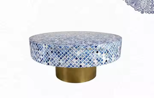 Nuevo diseño de incrustaciones de hueso moderno hecho a mano duradero de alta calidad personalizable mesa de centro hogar Hotel uso sala de estar muebles artesanales - Product Image 3