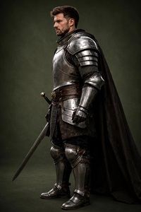 Conjunto de Armadura Completa Medieval Moderna Antigua |   Armadura de Caballero Metálica Personalizada para Cosplay y Reenactamiento - Product Image 2
