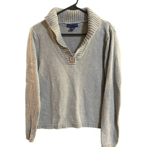 Cardigan gris en laine pour homme à col châle, manches longues, bouton unique, couleur unie, idéal pour l'automne, anti-boulochage, épaisseur standard - Product Image 3