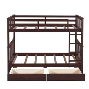Letto a Castello Espresso Twin Over Twin con Scale e Due Cassetti Contenitori per Bambini (Vecchio SKU LT000265AAP) - Product Image 6