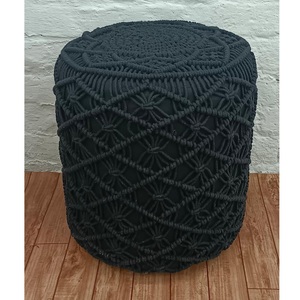 Srija Luxury Home Decorative Cotton Rope Pouf Hand Knitted Movable Multi-Functional Contemporary Design for Hotel Restaurant Spa - Product Image 4