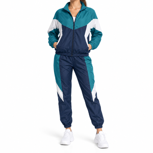 <b>Two</b> <b>Piece</b> Windbreaker <b>Set</b> <b>Mesh</b> Lining Zip Printing Embroidery Wholesale High Quality Casual Lightweight Windproof - Product Image 4