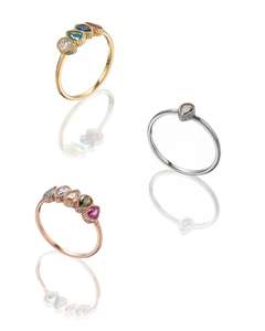 Bague de naissance personnalisée, bague de famille, bague en argent sterling, bijoux personnalisés, cadeau pour maman, cadeau de Noël, bijoux élégants pour femmes - Product Image 1