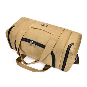 Sac de voyage Oxford vert olive avec fermeture éclair, grande capacité, sac de week-end, bandoulière amovible - Product Image 5