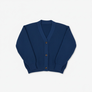 Emballage personnalisé disponible, cardigan en tricot torsadé 100% acrylique, sans impression, col en V, décontracté, simple, 3 boutons, 869 PSC - Product Image 2