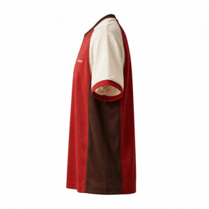 Maillot de football unisexe Amkoor en polyester respirant, imprimé numériquement, marron et blanc, pour adulte, détection par aiguille - Product Image 5