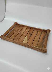 ถาดเสิร์ฟชา กาแฟ คุณภาพสูง ทำด้วยมือจากไม้มะม่วง พร้อมหูจับ ตกแต่งโต๊ะ ตกแต่งบ้าน ตกแต่งสไตล์บ้านไร่ - Product Image 6