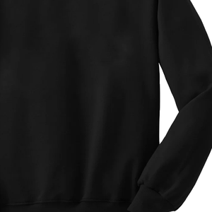 Men Black Fleece Sublimation Sweatshirt Custom Oversized Crew Neck Pullover Heavyweight Streetwear Cotton <b>Blend</b> Fraternity Wear - Product Image 3