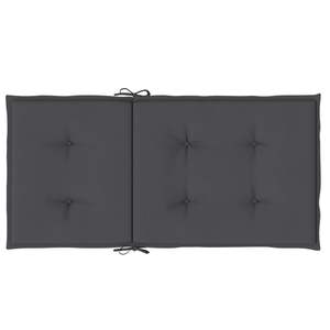 Lot de 4 coussins de chaise d'extérieur en polyester 100% Anthracite Mélangé pour chaise à dossier bas - Product Image 6