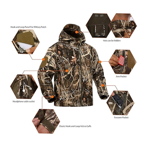 Traje de Caza de Invierno de Diseño Personalizado, Alta Calidad, 100% Lona de Algodón, Ligero, Cómodo, Transpirable, que Absorbe la Humedad - Product Image 3