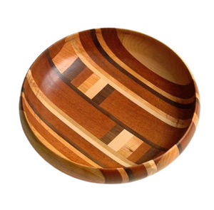 Juego de Tres Tazones de Madera de Acacia de Diseño Vintage para Servir, Tazón Decorativo de Madera para Mesa de Comedor, para Acampar - Product Image 5