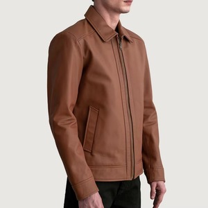 Hot Sale Genuine Men Leather <b>Jacket</b> <b>Slim</b> <b>Fit</b> Men Leather <b>Jacket</b> Customized <b>Jacket</b> With Latest Design Leather <b>Jacket</b> For Men - Product Image 2