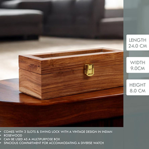 Estuche de Madera de Lujo para Relojes, Caja de Almacenamiento de Madera para Entusiastas de los Relojes, Empaque para Venta al por Menor por AYAANS - Product Image 1