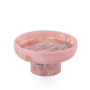 High Quality Resin Footed Fruit Bowl with Matching Tray and Printed Saucers for Premium Dining Decor and <b>Eid</b> <b>Gift</b> Hampers - Product Image 2