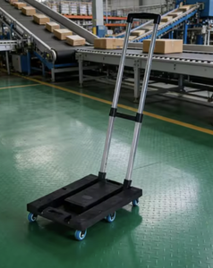 OEM/ODM Customizable Aluminum Alloy Platform <b>Trolley</b> Cart <b>4</b>-<b>Wheel</b> Warehouse Moving Cart 150kg Heavy Duty Utility Truck - Product Image 1