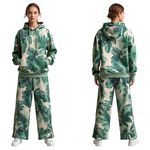Conjunto Deportivo de Sudadera con Capucha y Pantalones Jogger para Mujer, Marca Laso Industry, Sublimado, Transpirable, Ligero, de Poliéster/Algodón, Corte Holgado, Cintura Elástica, para Invierno - Product Image 3