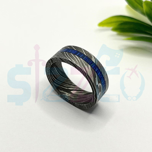 Hot Selling Handmade Damascus Steel <b>Ring</b> for Men Women Wedding Band Fashion Party <b>Ring</b> Custom Latest Design OEM Supplier - Product Image 6