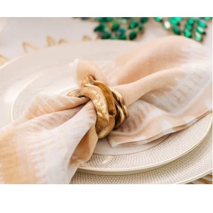 <b>Wedding</b> Dinner <b>Table</b> <b>Top</b> <b>Decoration</b> Embossed Design Rounded Napkin Ring Brass Metal Antique Finishing Tissue Holder Ring - Product Image 6