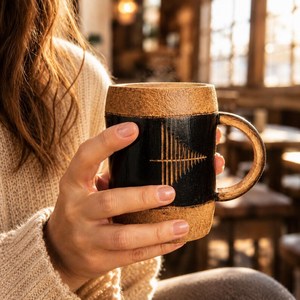 Taza de Madera Rústica Personalizada de la Mejor Calidad, Hecha a Mano, Grabada, Material de Madera Pulida, Estilo Clásico, a Prueba de Fugas, Ecológica - Product Image 2