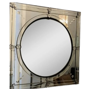 Miroir mural décoratif classique de style baroque vénitien |   Miroir d'appoint en verre avec cadre sculpté orné vintage pour l'intérieur de maisons de luxe - Product Image 1