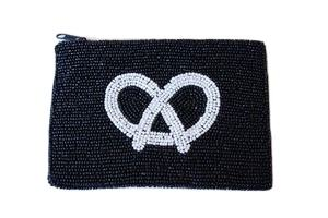 กระเป๋าใส่ของรูปหัวใจประดับลูกปัด งานแฮนด์เมด ดีไซน์สวยเก๋ สีชมพูและสีดำ พร้อมตัวเลือกสีที่ปรับแต่งได้ - Product Image 6