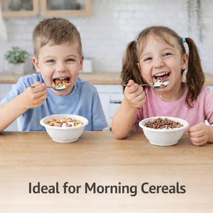 Bols en bagasse jetables, écologiques, compostables, résistants aux micro-ondes et très résistants - 100 % biodégradables, résistants à la chaleur pour le camping - Product Image 3