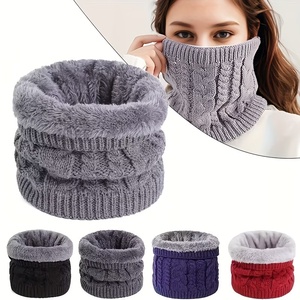 Cache-cou de luxe pour femme en acrylique 100 % tricoté torsadé, doublé polaire, ultra doux, thermique, léger et écologique - Product Image 1