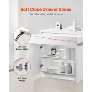 Meuble bas de cuisine Shaker blanc non assemblé de 30 pouces avec tiroir, 24 po L x 34,5 po H, 30 po L x 34,5 po H, prêt à assembler - Product Image 3