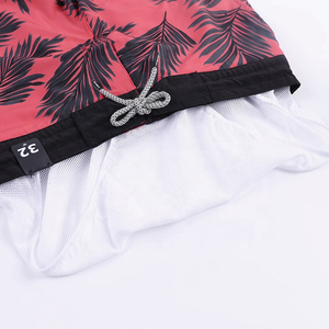 Nuevos pantalones cortos de malla con estampado de palma roja personalizados para hombre, pantalones cortos deportivos para correr con bolsillos, pantalones cortos transpirables para entrenamiento y playa - Product Image 6