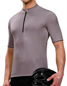 เสื้อจักรยานปั่นถนนแบบสั้นแขนครึ่งซิปสำหรับผู้ชาย ออกแบบเองได้ตามสั่ง ผลิตจากโรงงาน พร้อมสกรีนโลโก้ คุณภาพดีที่สุด - Product Image 3