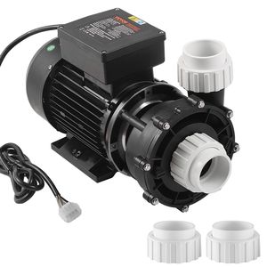 Pompa SPA 2HP a 2 velocità, telaio 56, AC220/240V, per vasca idromassaggio, alta velocità 300GPM/65.61ft, bassa velocità 100GPM/16.07ft, ingresso/uscita PVC 2 pollici - Product Image 1