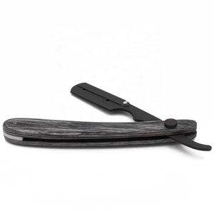 Navaja de Afeitar Profesional Plegable de Acero Inoxidable con Hoja Recta - Color Personalizado, Mango de Madera, Cuchilla Única para Barbería - Product Image 5
