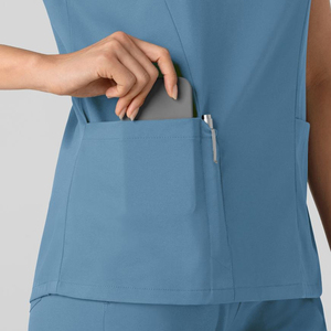 Ensemble de Blouses Médicales pour Femmes en Gros, Manches Courtes, Multi-Poches, Uniforme d'Infirmière, Tenue d'Hiver pour Hôpital - Product Image 3