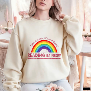 Sweat-shirt à capuche professionnel pour femmes, nouvelle qualité, motif arc-en-ciel, cadeau pour les amoureuses des livres, sweat-shirt amusant sur le thème des livres, logo personnalisé, dernier design - Product Image 1