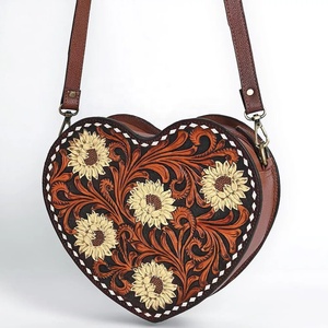Bolso de cantina occidental con estampado floral bohemio de otoño, bolso cruzado con cierre de cremallera, bolso de fabricante indio al por mayor - Product Image 1