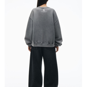 Sudadera Oversize Lisa de Manga Larga para Mujer al por Mayor, Top Casual de Otoño Invierno con Cuello Alto, Jersey Personalizable con Letras 2026 - Product Image 3