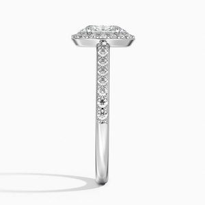 BOJ <b>Ring</b> 099 Oval Cut 925 <b>Silver</b> Halo Stone Prong Setting <b>Solitaire</b> Diamond <b>Ring</b> 2ct D Color VVS1 Moissanite GRA Certified - Product Image 3