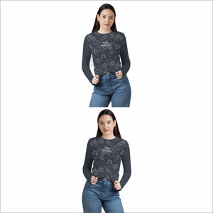 Camiseta de manga larga para mujer, ideal para combinar en capas, perfecta para otoño y primavera, con un estilo moderno y ajustado. - Product Image 3