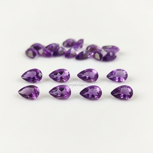 Ametista Natural Púrpura en Forma de Pera de 3x5mm, Gema Suelta Facetada de Alta Calidad, Lote al Por Mayor a Precio de Fábrica para la Fabricación de Joyas - Product Image 1