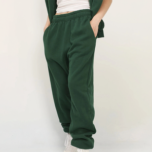 Pantalones de chándal unisex vintage personalizados al por mayor para mujer, de color liso, con cordones gruesos, estilo lavado - Product Image 2