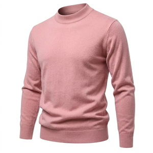 Suéteres de Cuello Redondo para Hombre, Manga Larga, Ligeros, de Punto, Estilo Pullover, Color Sólido, Talla Grande, Ropa Urbana - Product Image 4