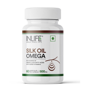 Aceite de Seda Omega 500mg, 60 Cápsulas Vegetarianas, Aceite de Árbol de Seda, Cápsulas de Aceite Botánico, Envase en Botella - Product Image 1