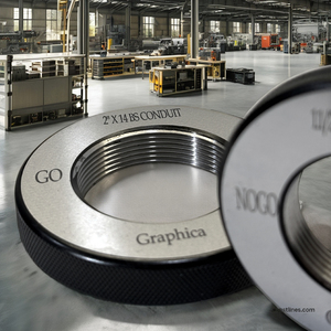 ท่อร้อยเกลียวมาตรฐานบริทิชเกจไป nogo 1/2X18 2.1/2X14 Nabl ใบรับรองการสอบเทียบ14 TPU และเหล็ก16 TPU ohns - Product Image 5