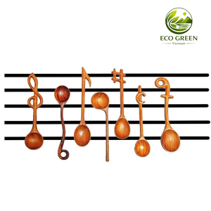Wooden Decorative Spoon Musical Note Design Handmade Eco Friendly Home Decor DIY <b>Craft</b> Wholesale Supplier - Product Image 3