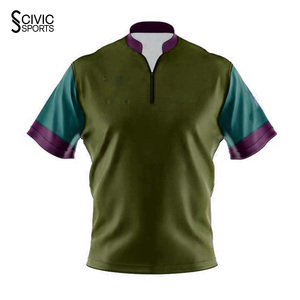 Diseña Tu Propia Camiseta de Boliche Sublimada, Camiseta Polo de Boliche Blanca con Cierre, de Poliéster de Alta Calidad, Estilo Vintage para Hombre - Product Image 1