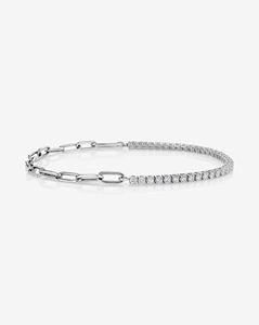 Bracelet demi-chaîne demi-papillon en or jaune 9K 10K 14K 18K avec diamants CVD de laboratoire VVS DEF taille ronde - Product Image 5