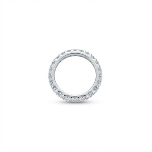 9K 10K 14K 18K Solid Gold DEF Color VS VVS Clarity Round Cut Lab Created Diamond Full Eternity Band <b>Ring</b> Prong Set Wedding Band - Product Image 4